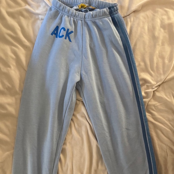 Aviator Nation 5 Stripe Nantucket Sweatpants Ice Blue - Picture 3 of 6